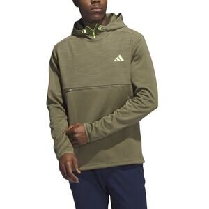 Adidas Texture Anorak Green Pullover Hoodie Sweatshirt Size L
